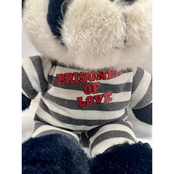 Vintage Mattel Emotions 1987 Plush PANDA- Prisoner of Love & Ball & Chain NWT - Picture 2 of 5